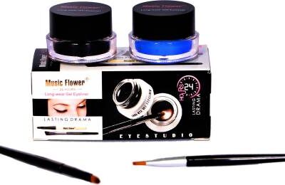 Music Flower Long Wear Gel Eye Liner (Black & Blue)