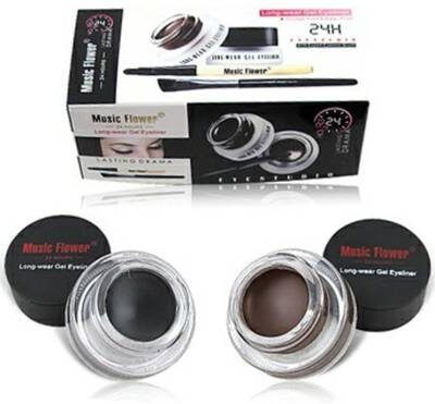 Music Flower Long Wear Gel Eye Liner(Black & Brown)