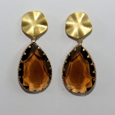 Earthy Toned Elegant Drop Earrings