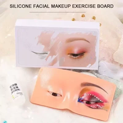 Silicone Eye Makeup Practice Board With Oil Cleanser